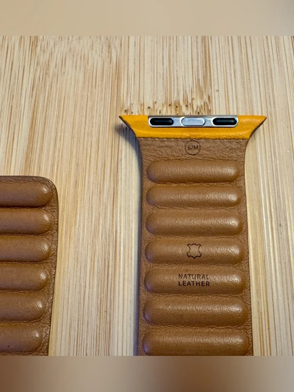 Apple Watch 44mm Genuine Leather Magnetic Loop Band / Hermès-Inspired Orange